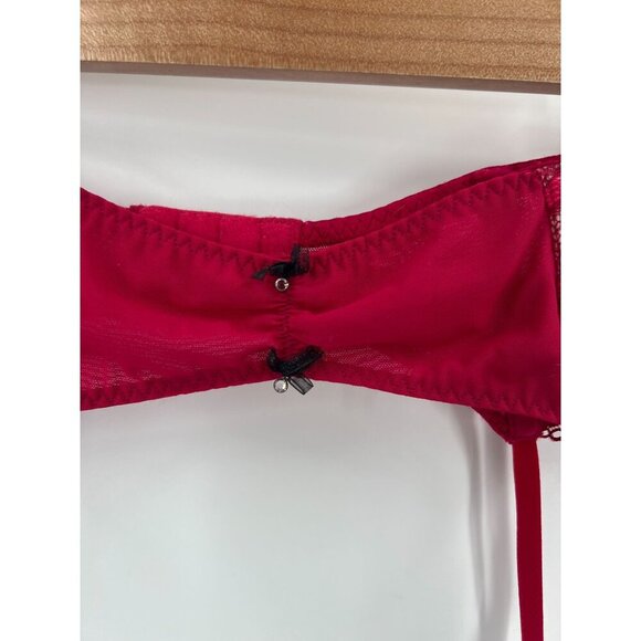 NWT Betsey Johnson Starlet Lace Garter L Red Style 727801 Pinup Valentine's Day - Picture 2 of 12